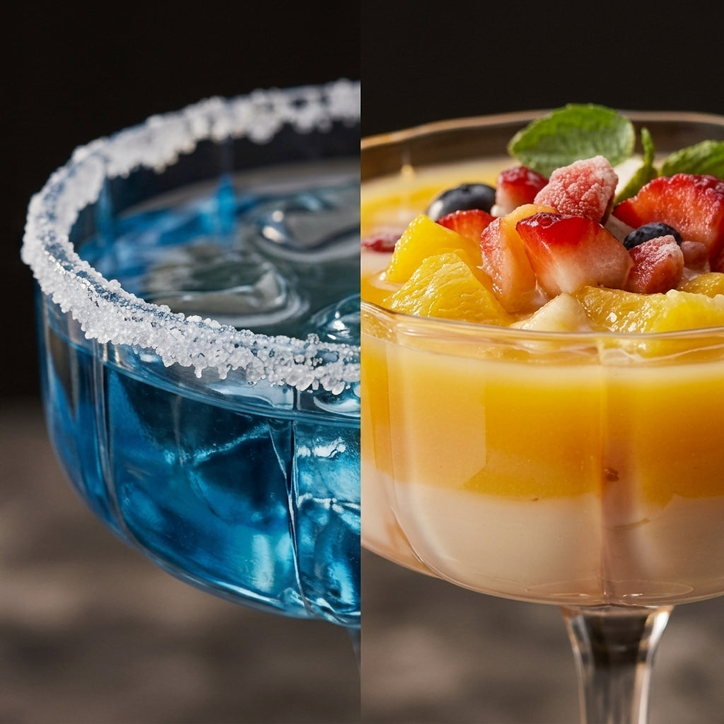 Clear Scalloped Petal Glass Coupe Set (Set of 6)
