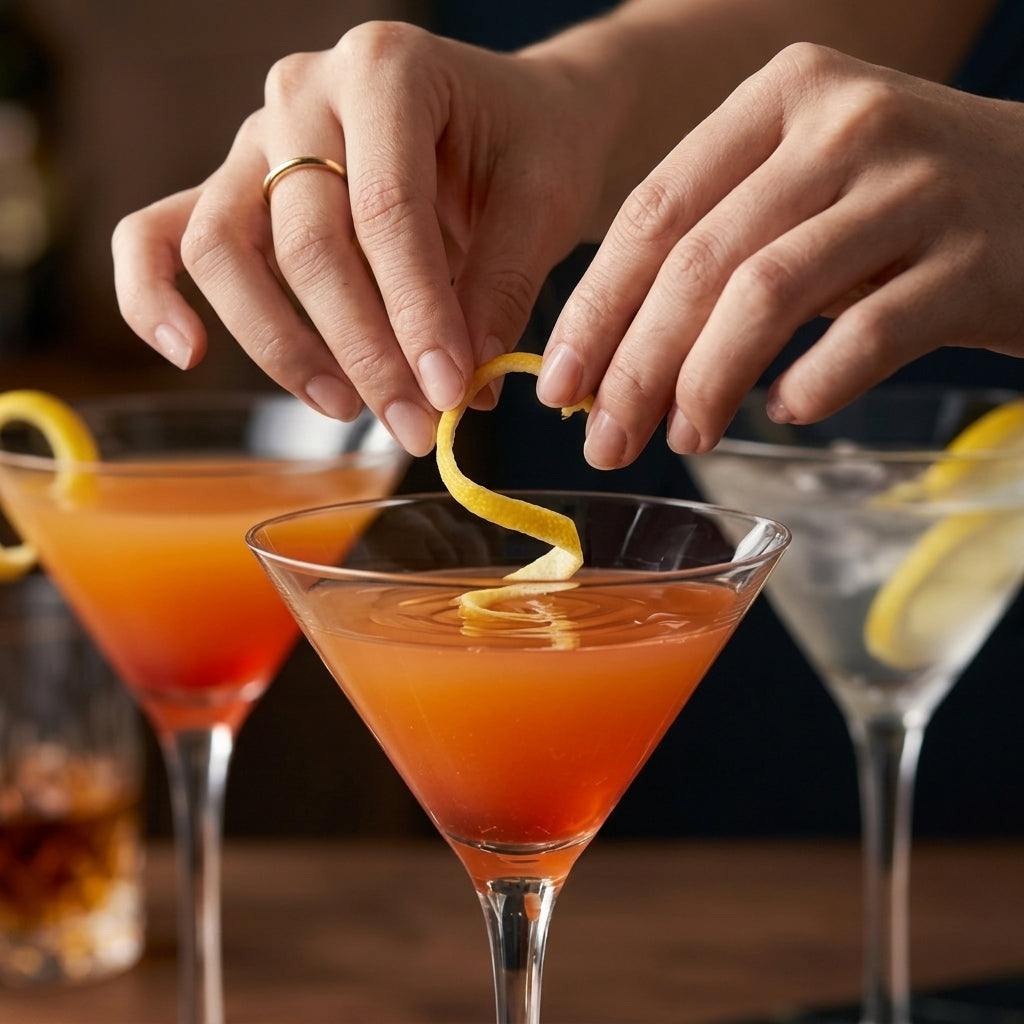 Classic Clear Tall Stem Martini Glass Set (Set of 4)
