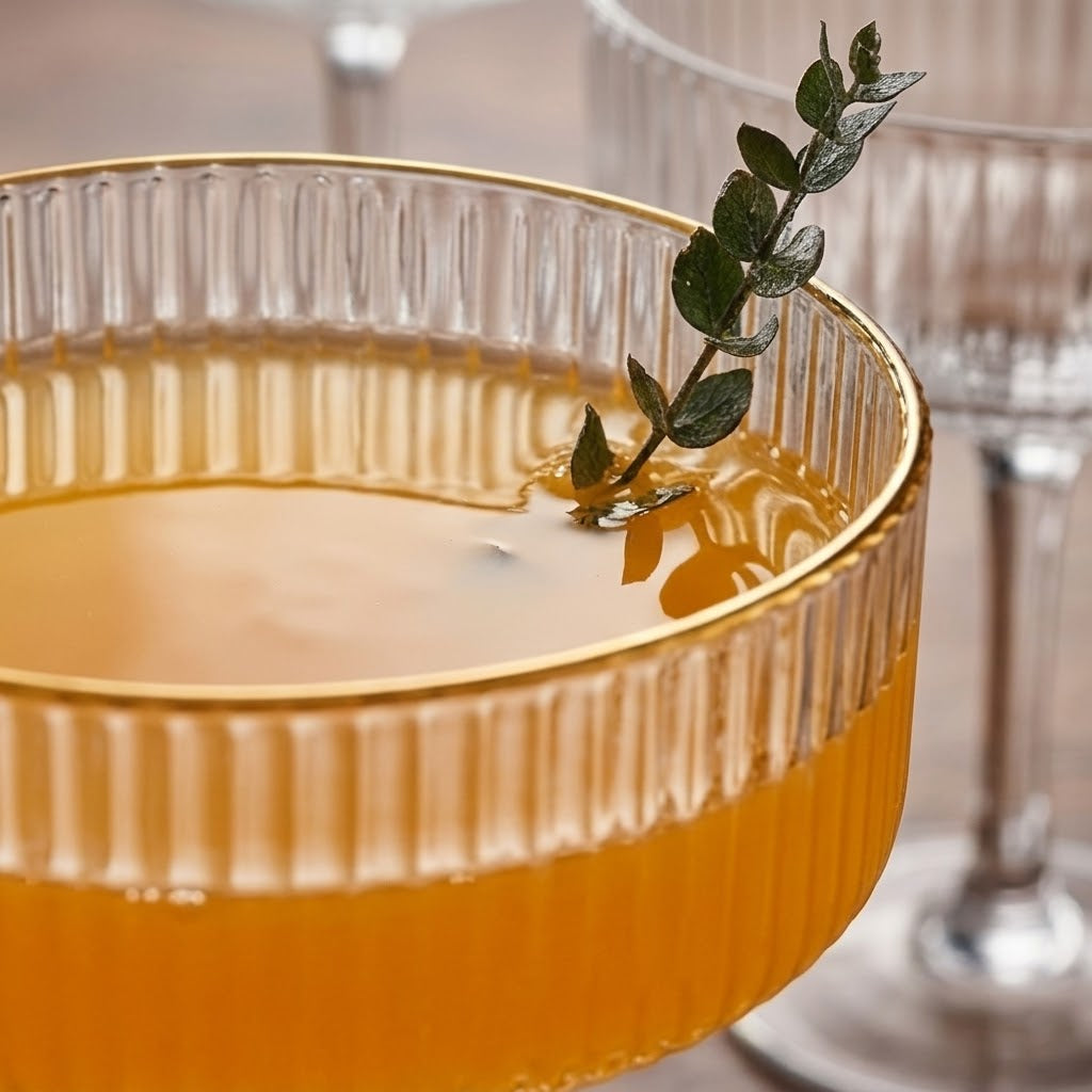 Crystal Clear Fluted Glass Coupe Set (Set of 6)