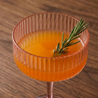 Soft Rose Fluted Glass Coupe Set (Set of 6)