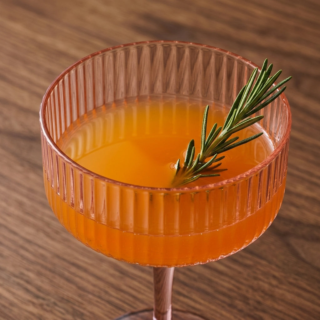 Soft Rose Fluted Glass Coupe Set (Set of 6)