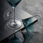 Ocean Ombre Crackle Base Martini Glass Set (Set of 2)