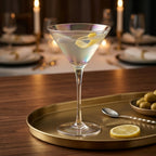 Luminous Iridescent Tall Stem Martini Glass Set (Set of 4)