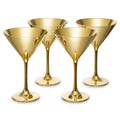 Radiant Metallic Gold Martini Glass Set (Set of 4)