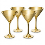 Radiant Metallic Gold Martini Glass Set (Set of 4)