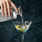 Ocean Ombre Crackle Base Martini Glass Set (Set of 2)