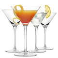 Classic Clear Tall Stem Martini Glass Set (Set of 4)
